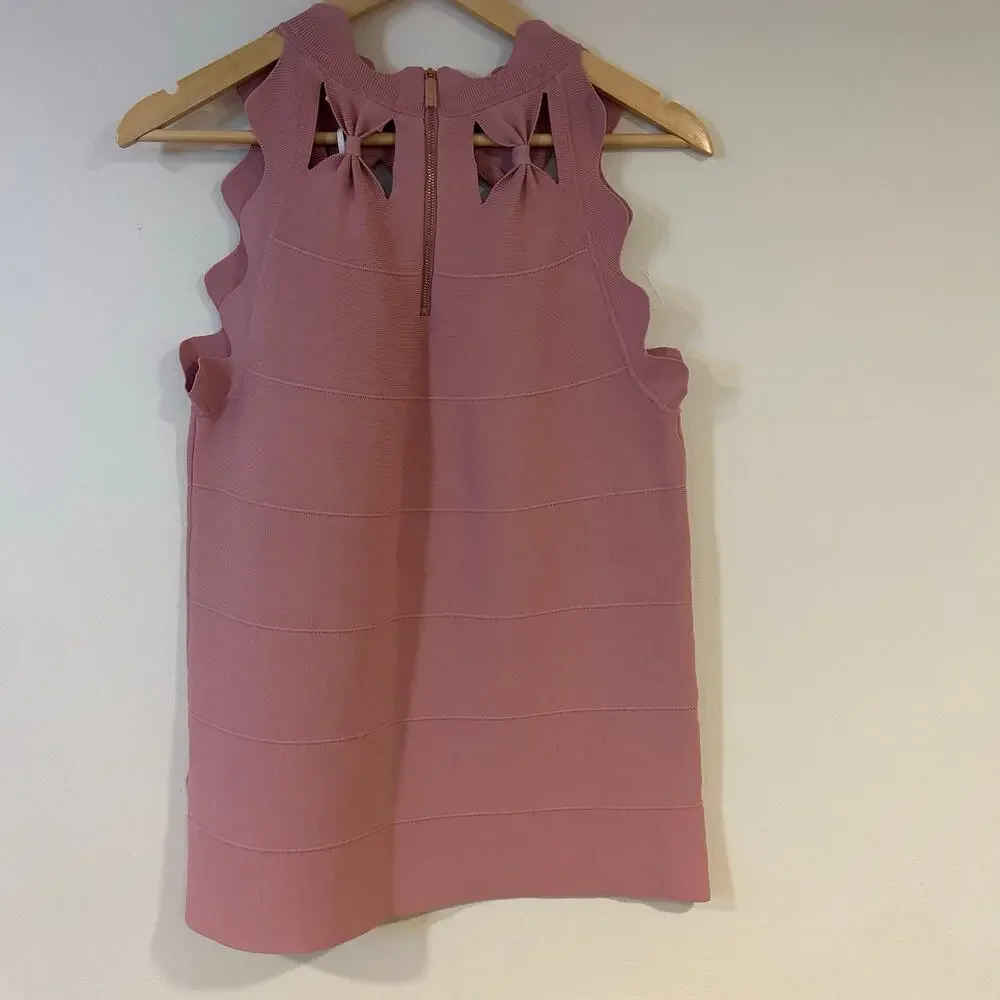 Ted Baker Pink Scalloped Blouse - Picture 4 of 10